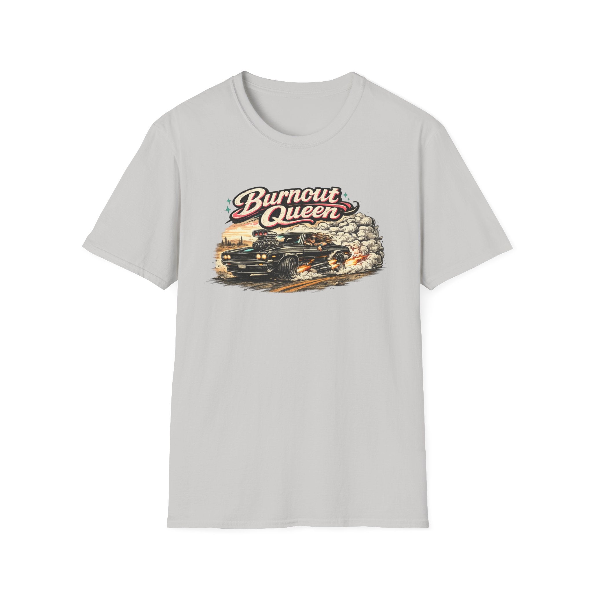 Burnout Queen T-Shirt — Vintage Muscle Car Graphic Tee