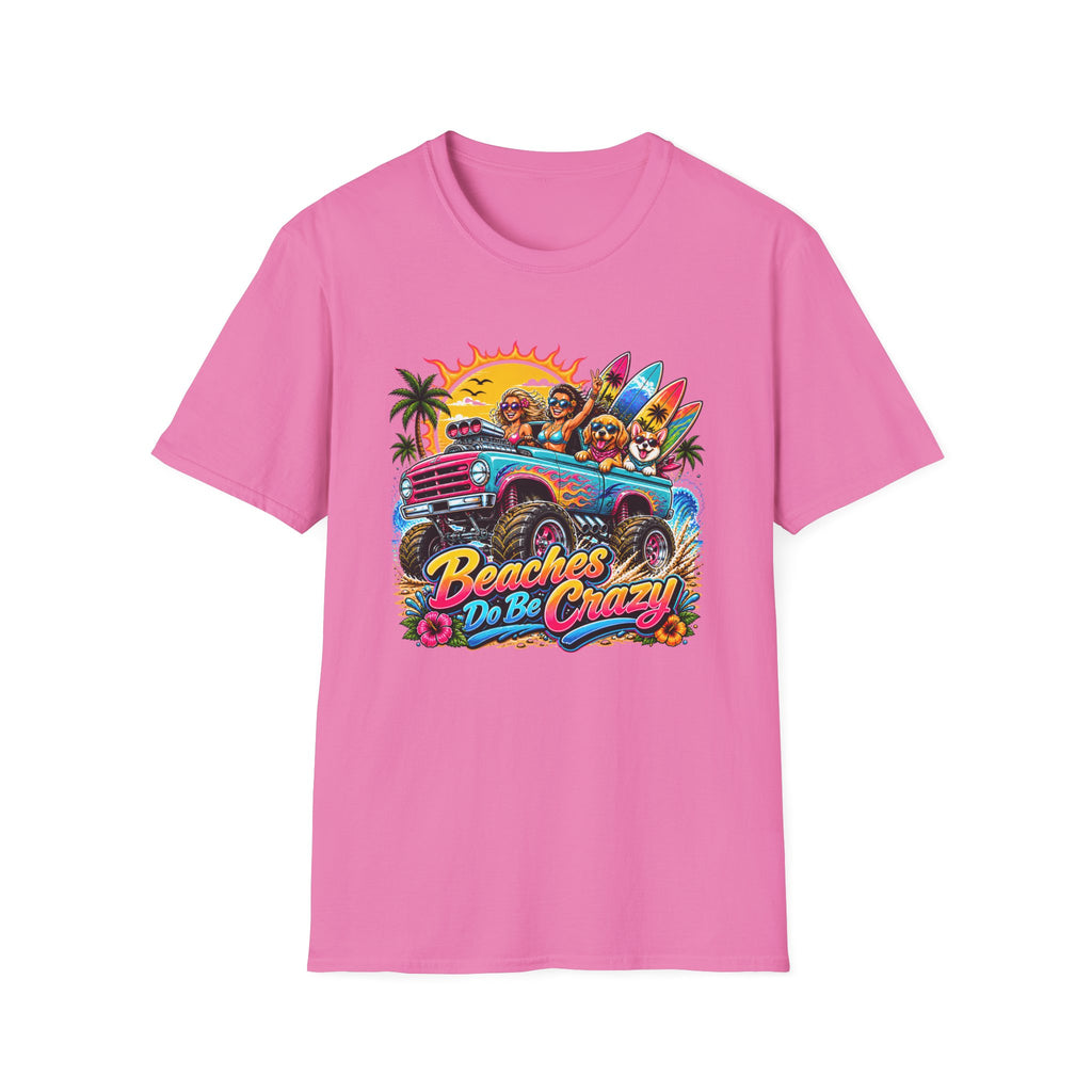 Beaches Do Be Crazy T-Shirt — Retro Surf Road Trip Tee