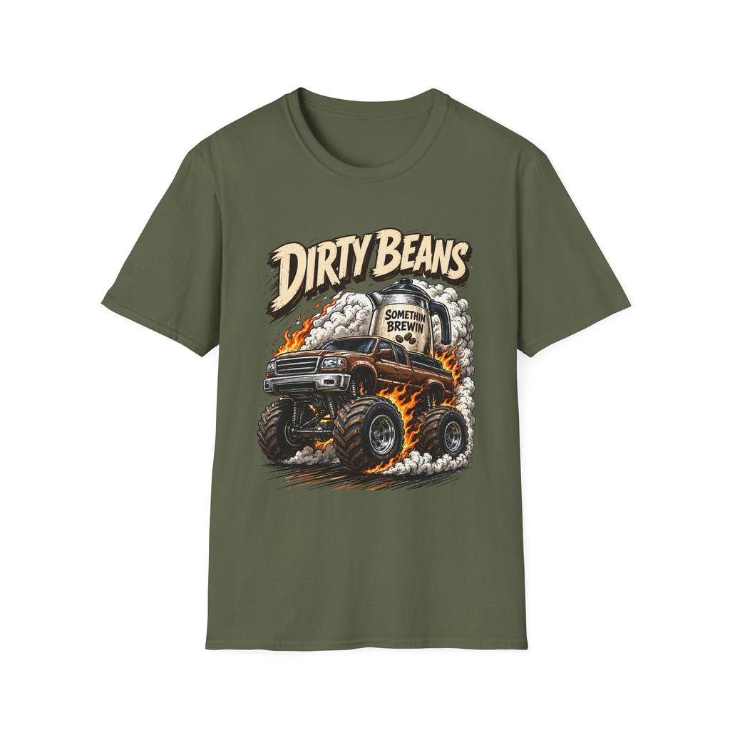 Dirty Beans Monster Truck T-Shirt — Smoky Off-Road Graphic Tee