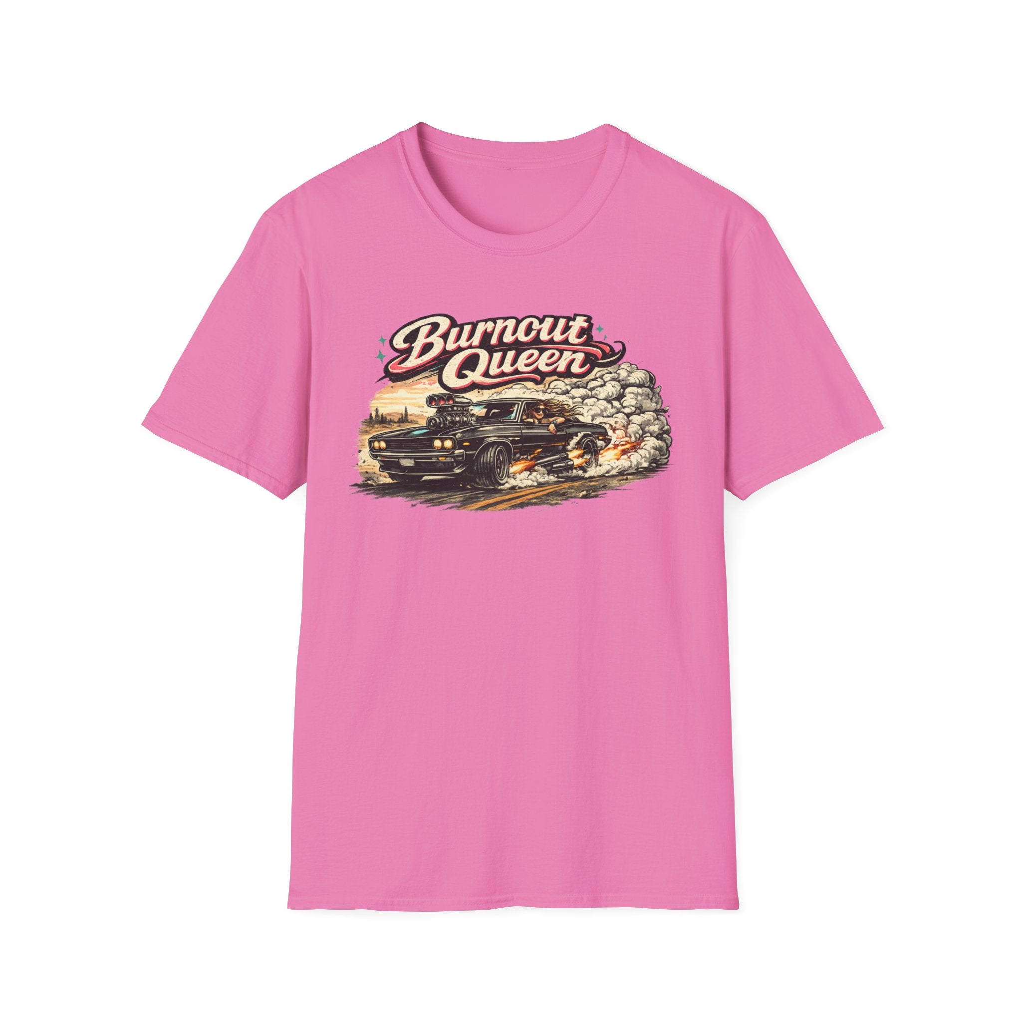 Burnout Queen T-Shirt — Vintage Muscle Car Graphic Tee