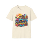Surfer Girls Rock T-Shirt — Retro Beach Skull Surfboard Tee
