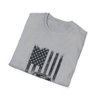 Classic Hot Rod T-Shirt with Distressed American Flag
