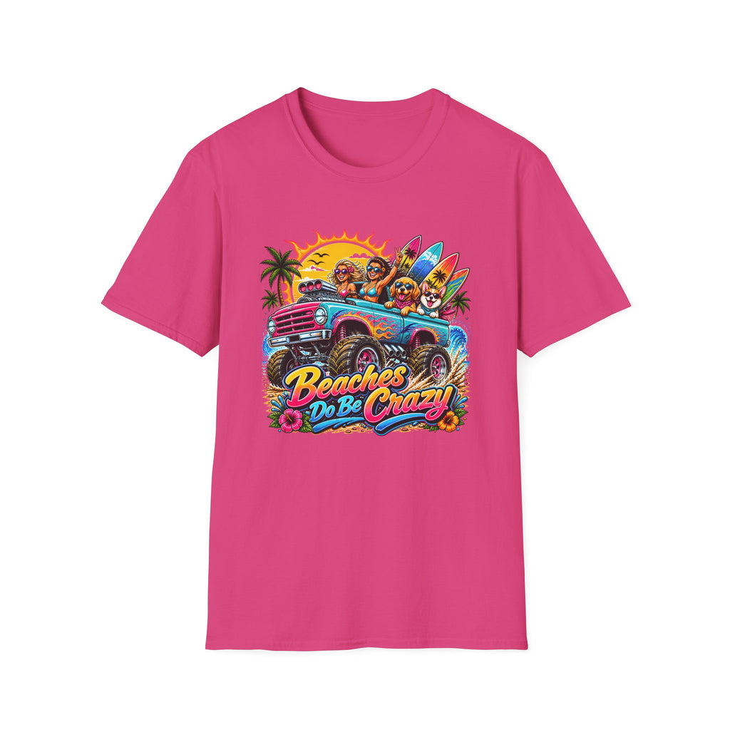 Beaches Do Be Crazy T-Shirt — Retro Surf Road Trip Tee