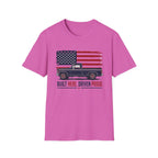 Built Here, Driven Proud Truck T-Shirt — American Flag Vintage Pickup Tee