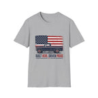 Built Here, Driven Proud Truck T-Shirt — American Flag Vintage Pickup Tee