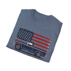 Built Here, Driven Proud Truck T-Shirt — American Flag Vintage Pickup Tee