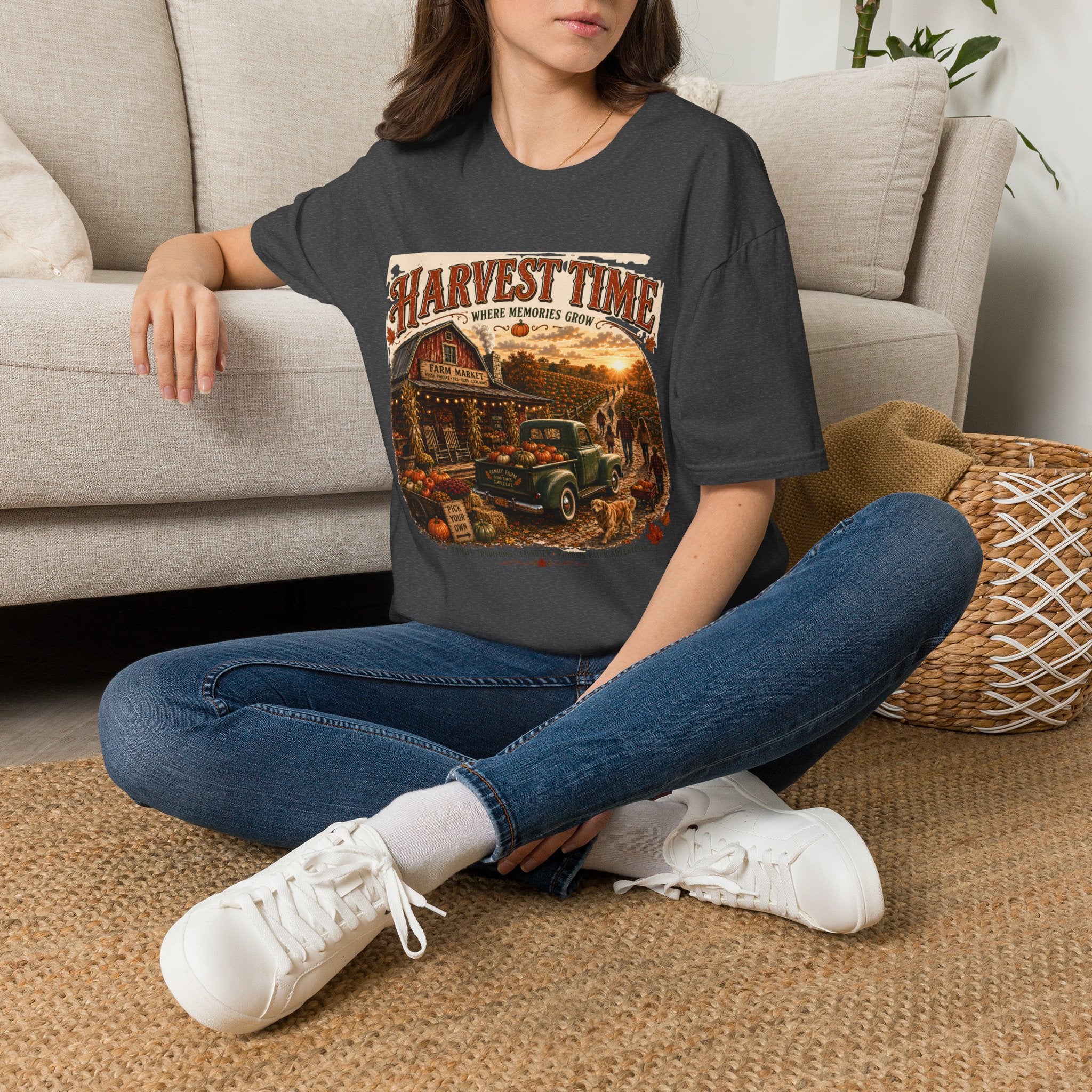 Harvest Time T-Shirt — Vintage Farm Market Fall Tee