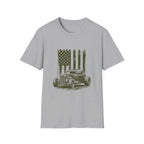 Vintage Hot Rod T‑Shirt with Distressed American Flag