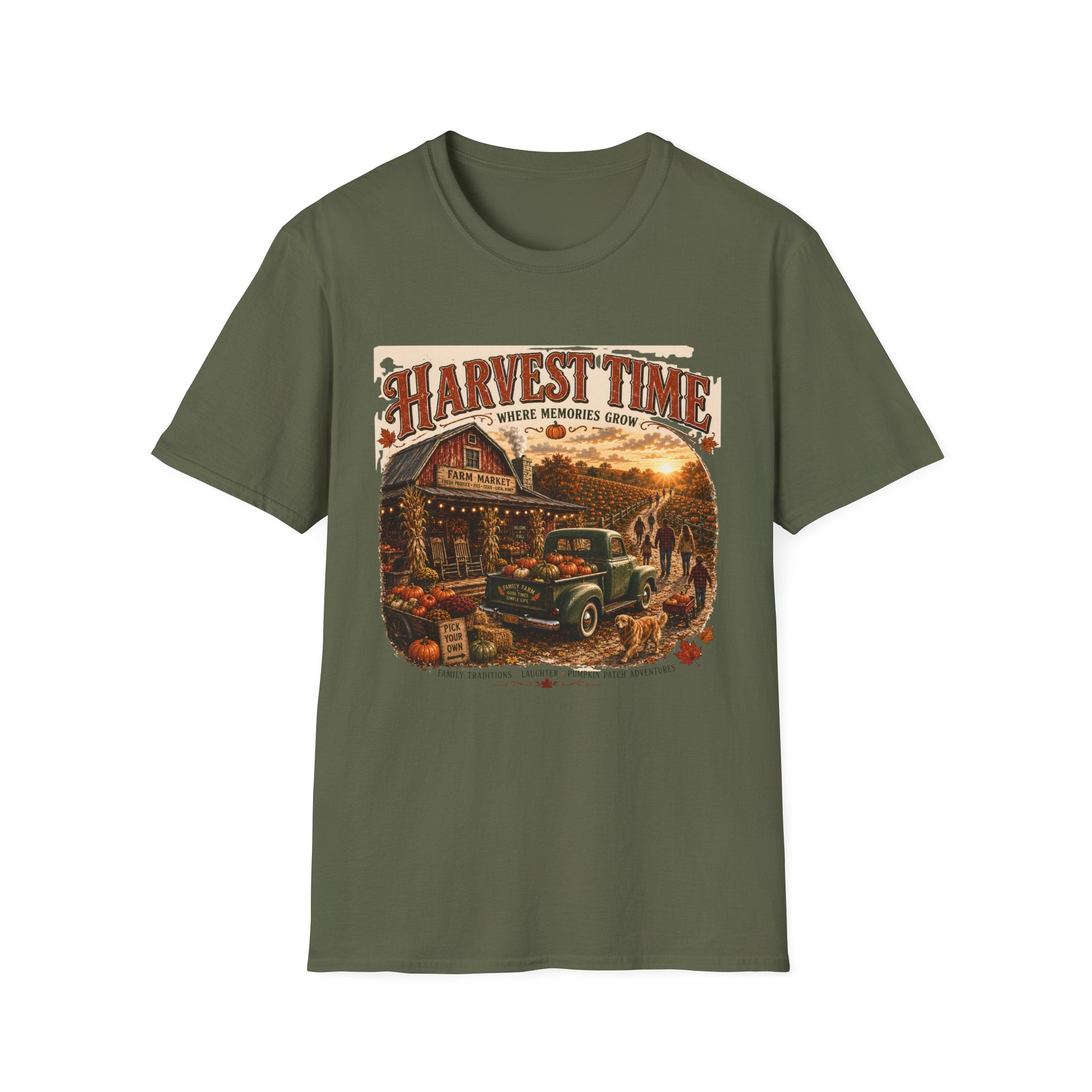 Harvest Time T-Shirt — Vintage Farm Market Fall Tee