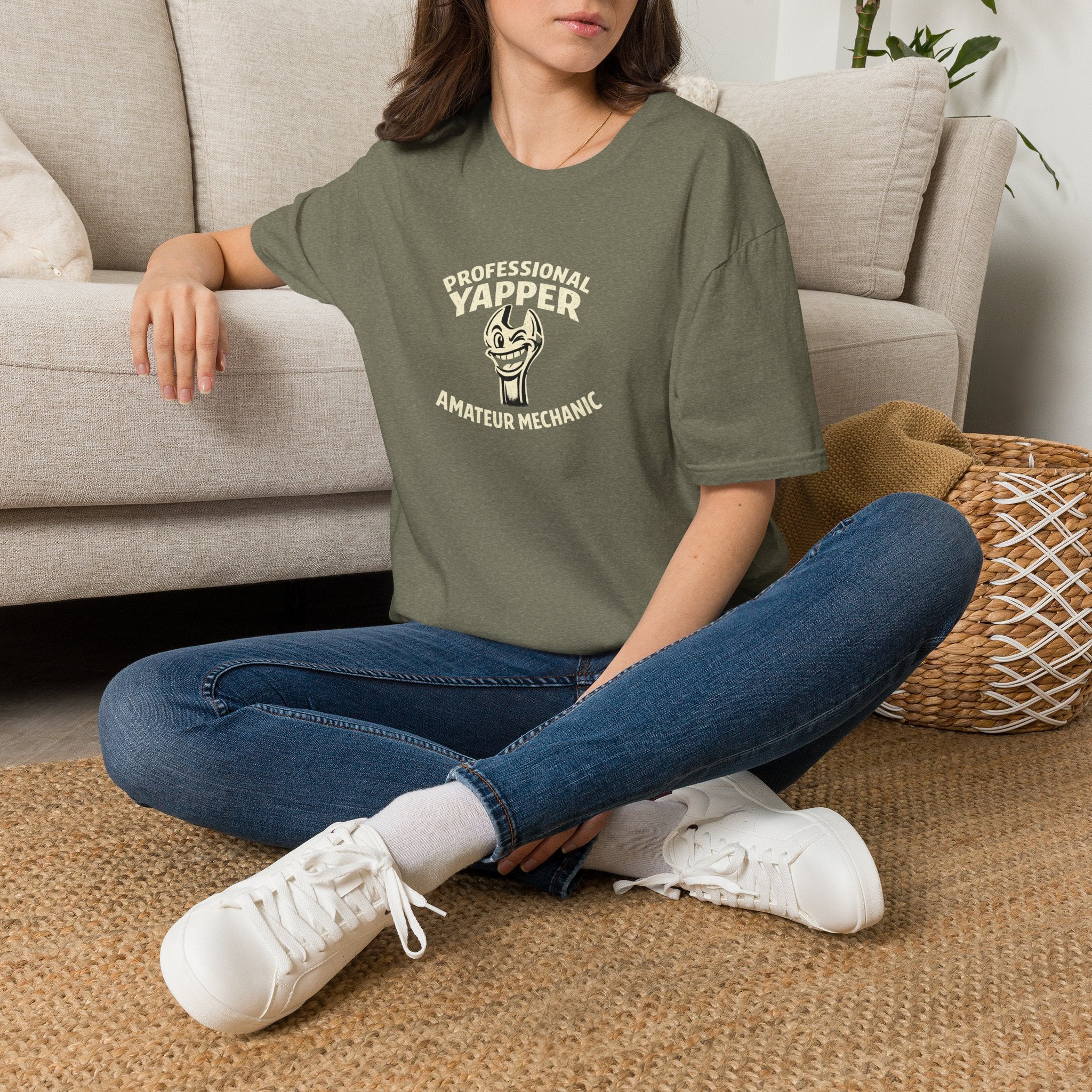 T-Shirt — "Professional Yapper, Amateur Mechanic" Funny Mechanic Tee