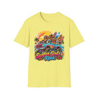 Surfer Girls Rock T-Shirt — Retro Beach Skull Surfboard Tee
