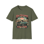 Bad Decisions Start Here Vintage Muscle Car T-Shirt — "Full Tank No Plan"